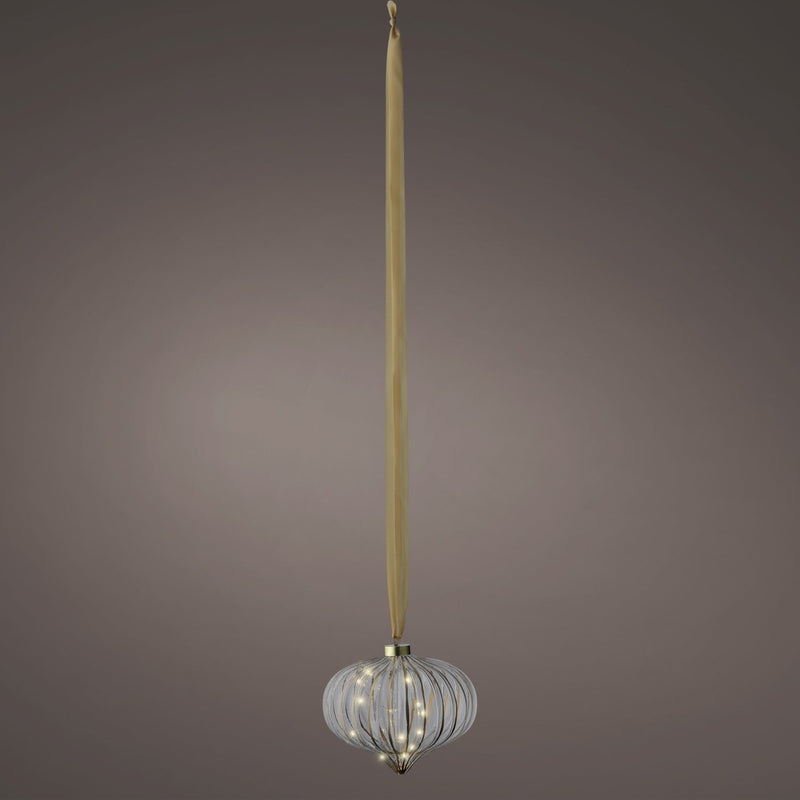 Adorno cebolla Micro LED de 8" a pilas