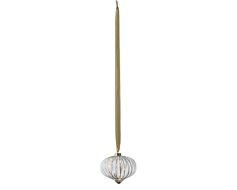 8" Micro LED Onion Ornament Battery Operated