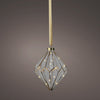 8" Micro LED Diamond Ornament Battery Operated Set Of 2