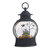 10" Lighted Haunted House Water Globe Battery Operated