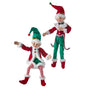 16" Red & Green Posable Elf Assorted Set Of 2