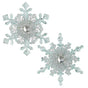 5" Arctic Blue Snowflake Ornament Set Of 12
