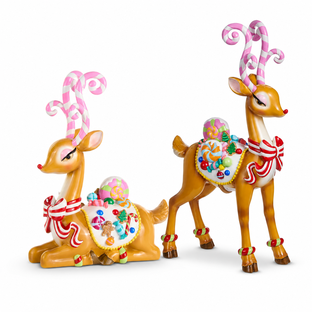 20" Sassy Jingle Deer Set Of 2