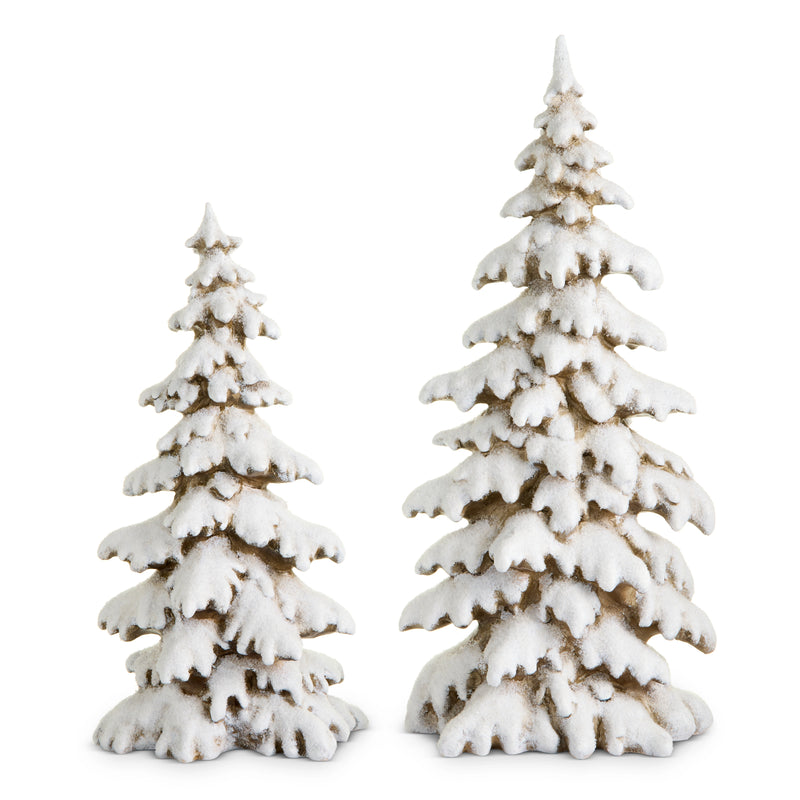 15" - 20" Snowy Woodland Tree Set Of 2