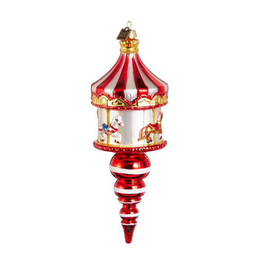 8" Carnival Carousel Finial Ornament Set Of 2