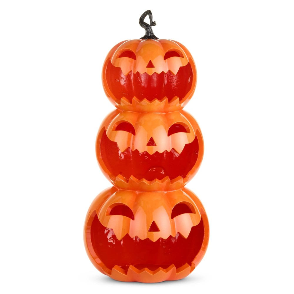 2 FT Stacked Jack-O-Lantern Pumpkins