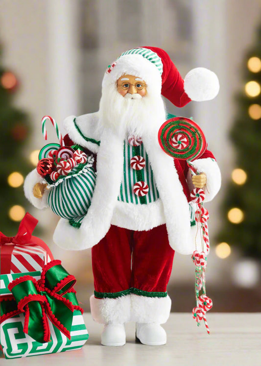 18" Peppermint Santa