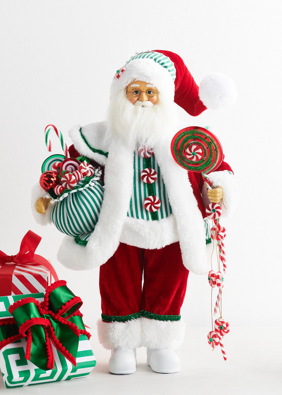 18" Peppermint Santa