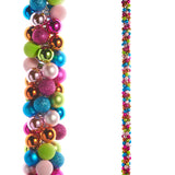5 FT Muti Color Glitter, Shiny, & Matte Ball Garland