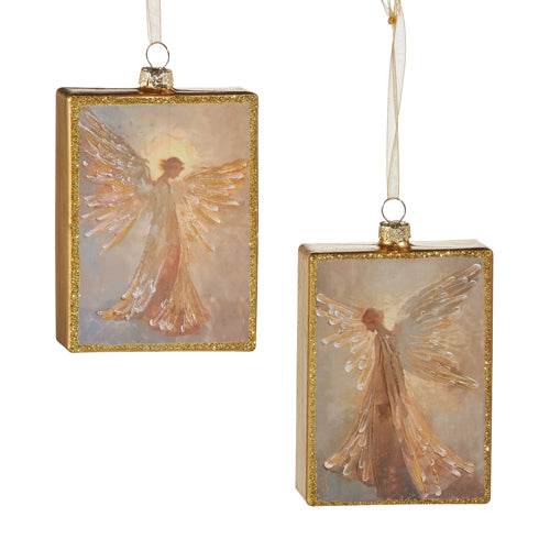 5" Celestial Radiance Rectangle Ornament Set Of 2