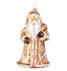 Set de 2 adornos de Papá Noel de jengibre de 6"