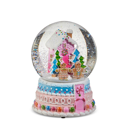 7" Musical Gingerbread House Water Globe