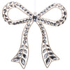 Set de 2 adornos de lazo con joyas transparentes de 11"
