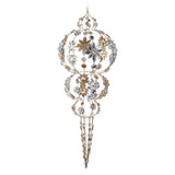 19" Champagne Jeweled Finial Ornament