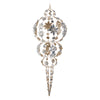 19" Champagne Jeweled Finial Ornament
