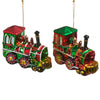 Juego de 2 adornos surtidos de tren de 5"
