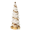 Árbol blanco de 16" con paquetes dorados