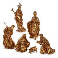 19" Antique Gold Nativity Set of 6