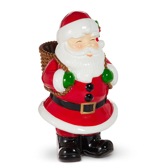 20" Santa With Woven Basket