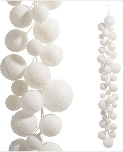 4 FT Snow Ball Garland