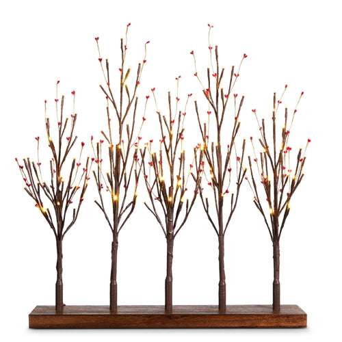 25" Five LED Berry Tree Grove