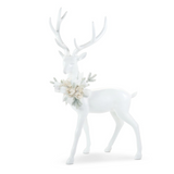 3.5 FT White Standing Deer with Bow