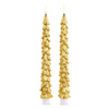 11" Gold Tree Taper Candle Set Of 2 Battery Operated