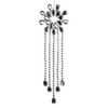 16.5" Silver Snowflake Jewel Drop Ornament Set of 2
