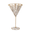 15" Gold Glitter Jeweled Champagne Glass