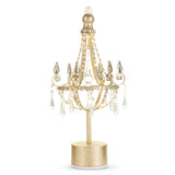 15" Gold Glitter Rotating Chandelier Battery Operated