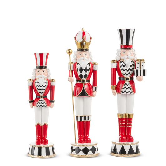 14.5" Top Hat Nutcrackers Assorted Set of 3