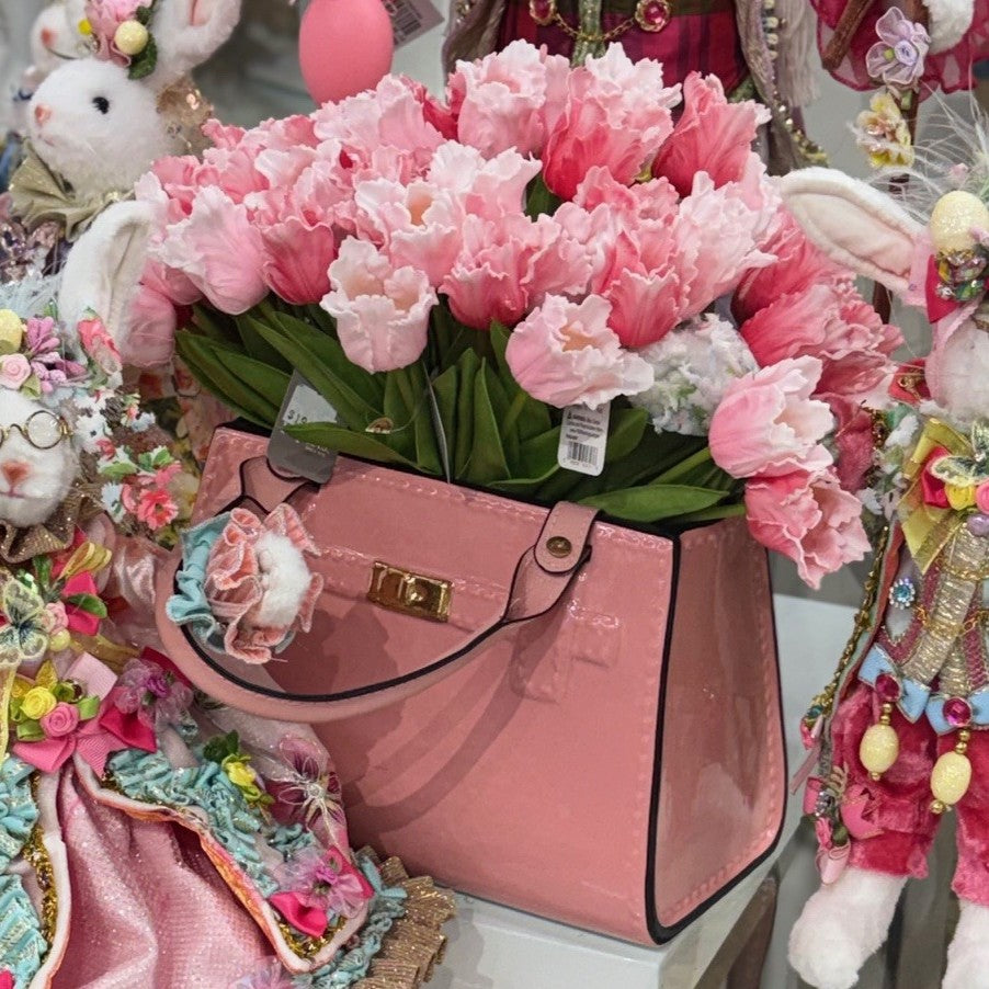 9.5" Pink Purse Vase