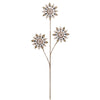 29" Gold Pearl Snowflake with Jewels Spray Set Of 2