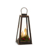 Linterna LED de 9" con velas y vegetación a pilas