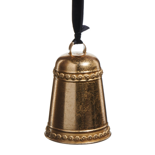 7" Gold Metal Bell Ornament