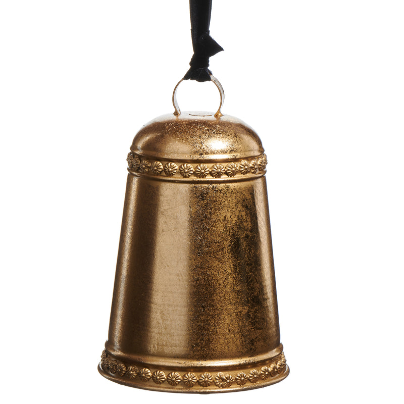 9.5" Gold Metal Bell Ornament
