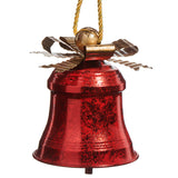 Adorno de campana rojo de 7"