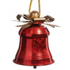 Adorno de campana rojo de 7"