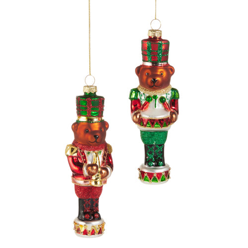 6" Teddy Nutcracker Assorted Ornament Set Of 4