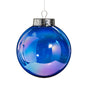 8" Sapphire Iridescent Ball Ornament Set Of 2