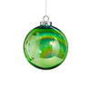 Juego de 6 adornos de bola iridiscente verde de 6"