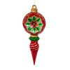 Juego de 2 adornos navideños vintage de 25.4 cm, rojos y verdes