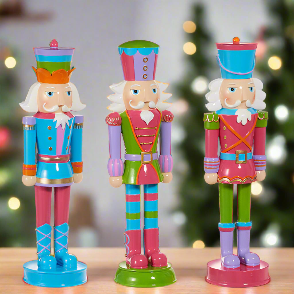 16" Jolly Nutcracker Assorted Set Of 3