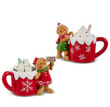 Juego Surtido de 2 Tazas de Chocolate Caliente de Jengibre de 14 cm