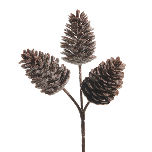 Set de 4 púas de piña escarchada de 30,48 cm