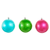 Adorno de bola perlada brillante de 4" - Set surtido de 12