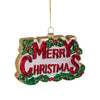 Juego de 4 adornos de cristal de 5.5" de Feliz Navidad