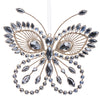 Adornos de mariposas de 8" transparentes con joyas - Juego de 2
