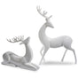 21.5" White Deer Assorted Set Of 2