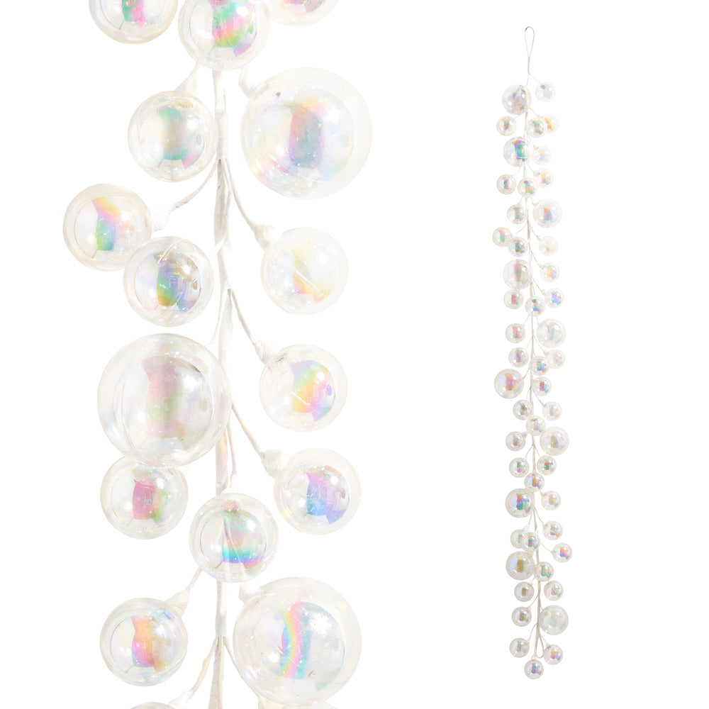4 FT Iridescent Ball Garland